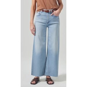 Citizens of Humanity Lyra Wide Leg Crop‎ Jeans Marquee Light Wash Size 30